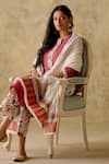 VARUN CHHABRA_Maroon Kurta Mul Cotton Embroidery Round Palazzo Set _Online_at_Aza_Fashions