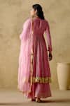 VARUN CHHABRA_Pink Anarkali And Sharara Chanderi Silk Lined With Mul Cotton Zari Set_Online_at_Aza_Fashions