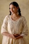 VARUN CHHABRA_Ivory Kurta And Gharara Chanderi Silk Lined With Mul Resham Set _Online_at_Aza_Fashions