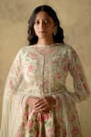 VARUN CHHABRA_Green Chanderi Silk Printed And Hand Peplum Kurta Sharara Set _Online_at_Aza_Fashions