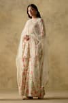 Buy_VARUN CHHABRA_Green Chanderi Silk Printed And Hand Peplum Kurta Sharara Set _Online_at_Aza_Fashions