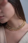 Buy Do Taara Gold Plated Kundan And Gungroo Necklace at Aza Fashions Buy_Do Taara_Gold Plated Kundan And Gungroo Necklace _at_Aza_Fashions