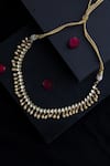 Shop Do Taara Gold Plated Kundan And Gungroo Necklace at Aza Fashions Shop_Do Taara_Gold Plated Kundan And Gungroo Necklace _at_Aza_Fashions