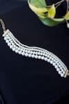 Shop_Do Taara_White Multi Layered Pearl Choker Necklace _at_Aza_Fashions