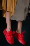 Buy_The Saree Sneakers_Red Thread And Ghungroo Embroidered & Sneakers _at_Aza_Fashions