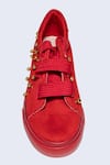 Shop_The Saree Sneakers_Red Thread And Ghungroo Embroidered & Sneakers _at_Aza_Fashions