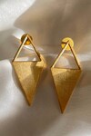 Shop_Aaree Accessories_Gold Plated Handcrafted Kite Pattern Earrings_Online_at_Aza_Fashions