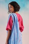 Shop_Ilk_Fuchsia Cotton Plain Round Neck Smock Hem Top  _at_Aza_Fashions