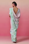 Shop_Dressfolk_Multi Color Linen Printed Floral Love Birds Saree  _at_Aza_Fashions