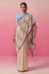 Buy_Dressfolk_Multi Color Cotton Handwoven Stripe Popsicle Paradise Saree _at_Aza_Fashions
