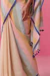 Buy_Dressfolk_Multi Color Cotton Handwoven Stripe Popsicle Paradise Saree _Online_at_Aza_Fashions