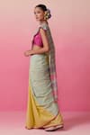 Shop_Dressfolk_Multi Color Cotton Handwoven Stripe Rasna Rush Saree _at_Aza_Fashions