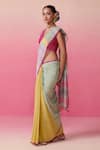 Dressfolk_Multi Color Cotton Handwoven Stripe Rasna Rush Saree _Online_at_Aza_Fashions