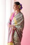 Dressfolk_Multi Color Cotton Handwoven Stripe Rasna Rush Saree _at_Aza_Fashions