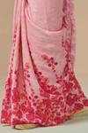Buy_Dressfolk_Pink Linen Beads Floral Handwoven Saree With Running Blouse _Online_at_Aza_Fashions