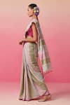 Dressfolk_Multi Color Cotton Handwoven Stripe Soda Pop Saree _Online_at_Aza_Fashions
