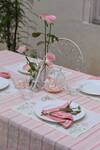 Taru Jaipur Pink 100% Linen Printed Gulabi Rekh Table Cover Online at Aza Fashions Taru Jaipur_Pink 100% Linen Printed Gulabi Rekh Table Cover_Online_at_Aza_Fashions