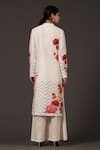 Shop_Balance by Rohit Bal_Ivory Chanderi Digital Print Floral Mandarin Tunic And Palazzo Set  _at_Aza_Fashions