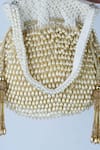 Shop_Nayaab by Sonia_Off White Embellished Pearl Treasure Taselled Potli_Online_at_Aza_Fashions