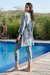 Buy_Harsha Khatry_Blue Fine Tussar Silk Printed And Hand Embroidered Kurta & Pant Set  _Online_at_Aza_Fashions