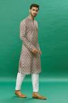 Buy_RNG Safawala_Purple Cotton Silk Garden Pattern Kurta Set_Online_at_Aza_Fashions