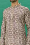 Shop_RNG Safawala_Purple Cotton Silk Garden Pattern Kurta Set_Online_at_Aza_Fashions