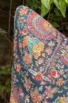 Studio Covers_Multi Color Cotton Polyester Blend Floral Pattern Paisley Dusk Cushion Cover_Online_at_Aza_Fashions