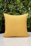 Buy_Studio Covers_Yellow Polyester Plain Amarillo Solid Cushion Cover_at_Aza_Fashions
