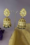Buy_Nayaab By Sonia_Gold Plated Diamonds, Stones Johar Moissanite Polki Jhumkas _Online_at_Aza_Fashions