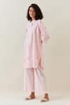 Buy_Anantaa By Roohi_Pink Cotton Botanical Pattern Kurta And Pant Set _Online_at_Aza_Fashions