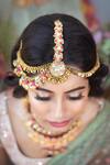 Buy_Kanyaadhan By DhirajAayushi_Multi Color Mirror And Thread Embroidered Necklace Set _at_Aza_Fashions