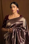 Shop_Devissha_Purple Pure Katan Silk Handcrafted Handloom Banarasi Saree _Online_at_Aza_Fashions