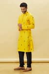 Buy Arihant Rai Sinha Yellow Silk Embroidery Kurta And Churidar Set Online at Aza Fashions Buy_Arihant Rai Sinha_Yellow Silk Embroidery Kurta And Churidar Set _Online_at_Aza_Fashions