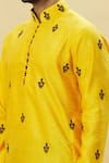 Shop Arihant Rai Sinha Yellow Silk Embroidery Kurta And Churidar Set Online at Aza Fashions Shop_Arihant Rai Sinha_Yellow Silk Embroidery Kurta And Churidar Set _Online_at_Aza_Fashions