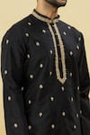 Arihant Rai Sinha Black Silk Embroidery Straight Floral Kurta And Churidar Set at Aza Fashions Arihant Rai Sinha_Black Silk Embroidery Straight Floral Kurta And Churidar Set_at_Aza_Fashions