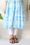 THE COTTON STAPLE_Blue Cotton Printed Ikat Soiree Kurta With Pant _Online_at_Aza_Fashions