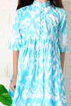 THE COTTON STAPLE_Blue Cotton Printed Ikat Soiree Kurta With Pant _at_Aza_Fashions