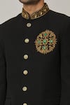 Nero by Shaifali and Satya_Black Embroidered Zardozi Jodhpuri With Pant _at_Aza_Fashions