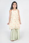 Buy_Mr Brat_Green Muslin Digital Printed Dragon Fly Jaal Kurta And Sharara Set _at_Aza_Fashions