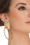 Buy_Ae-Tee_Gold Plated Crystal Hoops _at_Aza_Fashions