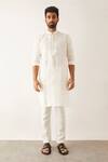 Buy Son Of A Noble Snob White Linen Issa Kurta Set Online at Aza Fashions Buy_Son Of A Noble Snob_White Linen Issa Kurta Set _Online_at_Aza_Fashions