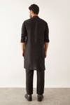 Shop Son Of A Noble Snob Black Linen Issa Textured Kurta Set at Aza Fashions Shop_Son Of A Noble Snob_Black Linen Issa Textured Kurta Set _at_Aza_Fashions
