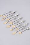 Buy_Assemblage_Silver Brass, Stainless Steel And Spoon And Fork Set_at_Aza_Fashions