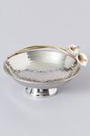 Buy Assemblage Silver Brass, Stainless Steel And Floral Fruit Bowl at Aza Fashions Buy_Assemblage_Silver Brass, Stainless Steel And Floral Fruit Bowl_at_Aza_Fashions