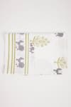 Masaya_Grey Hypoallergenic Cotton Hand Block Adventures Of Mamma And Me Cot Bedding Set _Online_at_Aza_Fashions