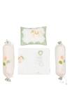 Buy_Masaya_Peach Hypoallergenic Cotton Hand Block I Am Going To The Circus Cot Bedding Set_Online_at_Aza_Fashions