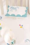 Buy_Masaya_Blue Hypoallergenic Cotton Hand I Am Going To The Circus Cot Bedding Set _at_Aza_Fashions