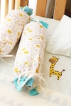 Shop_Masaya_Blue Hypoallergenic Cotton Giraffe My Best Friend The Cot Bedding Set _at_Aza_Fashions