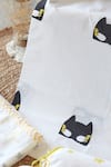 Masaya_Black Hypoallergenic Cotton Superhero Superbaby Flies Over Town Cot Bedding Set _Online_at_Aza_Fashions