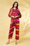 Buy_Khushbu Rathod Label_Multi Color Crepe Silk Printed Abstract Shirt Embroidered And Pant Set _Online_at_Aza_Fashions